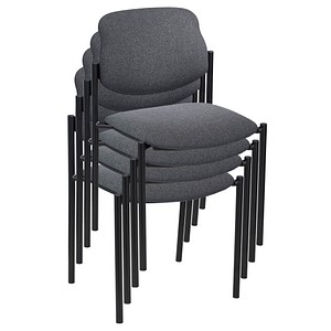 4 Nowy Styl Besucherstühle Styl STYL BLACK C-38 4ER anthrazit Stoff von Nowy Styl