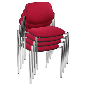 4 Nowy Styl Besucherstühle Styl STYL CHROM C-29 4ER bordeaux Stoff von Nowy Styl