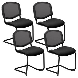 4 Nowy Styl Besucherstuhl Iso Ergo Mesh anthrazit, schwarz Stoff von Nowy Styl