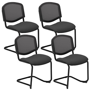 4 Nowy Styl Besucherstuhl Iso Ergo Mesh anthrazit Stoff von Nowy Styl