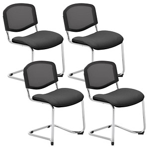 4 Nowy Styl Besucherstuhl Iso Ergo Mesh anthrazit Stoff von Nowy Styl
