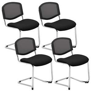4 Nowy Styl Besucherstuhl Iso Ergo Mesh schwarz Stoff von Nowy Styl