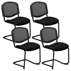 4 Nowy Styl Besucherstuhl Iso Ergo Mesh schwarz Stoff von Nowy Styl