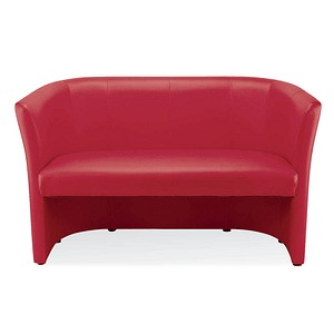 Nowy Styl 2-Sitzer Sofa Club Duo rot Kunstleder von Nowy Styl