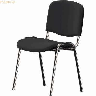 NowyStyl Besucherstuhl ISO 4L 4Fuß gepolstert chrom/schwarz NowyStyl Besucherstuhl ISO 4L 4Fuß gepolstert chrom/schwarz von NowyStyl
