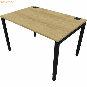 NowyStyl Büroschreibtisch manuell 120x80cm schwarz/natural hickory NowyStyl Büroschreibtisch manuell 120x80cm schwarz/natural hickory von NowyStyl