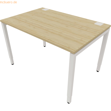 NowyStyl Büroschreibtisch manuell 120x80cm weiß/natural country beech NowyStyl Büroschreibtisch manuell 120x80cm weiß/natural country beech von NowyStyl