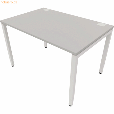 NowyStyl Büroschreibtisch manuell 120x80cm weiß/platinum NowyStyl Büroschreibtisch manuell 120x80cm weiß/platinum von NowyStyl