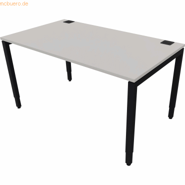 NowyStyl Büroschreibtisch manuell 140x80cm schwarz/platinum NowyStyl Büroschreibtisch manuell 140x80cm schwarz/platinum von NowyStyl
