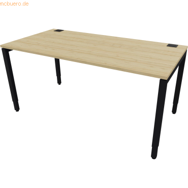 NowyStyl Büroschreibtisch manuell 160x80cm schwarz/natural country bee NowyStyl Büroschreibtisch manuell 160x80cm schwarz/natural country bee von NowyStyl