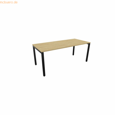 NowyStyl Büroschreibtisch manuell 180x80cm schwarz/hamilton oak NowyStyl Büroschreibtisch manuell 180x80cm schwarz/hamilton oak von NowyStyl