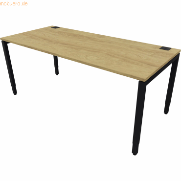 NowyStyl Büroschreibtisch manuell 180x80cm schwarz/natural hickory NowyStyl Büroschreibtisch manuell 180x80cm schwarz/natural hickory von NowyStyl