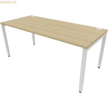 NowyStyl Büroschreibtisch manuell 180x80cm weiß/natural country beech NowyStyl Büroschreibtisch manuell 180x80cm weiß/natural country beech von NowyStyl