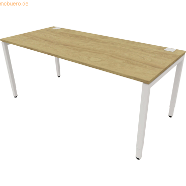 NowyStyl Büroschreibtisch manuell 180x80cm weiß/natural hickory NowyStyl Büroschreibtisch manuell 180x80cm weiß/natural hickory von NowyStyl
