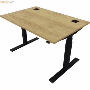 NowyStyl Schreibtisch eModel 2.0 120x80cm schwarz/natural hickory NowyStyl Schreibtisch eModel 2.0 120x80cm schwarz/natural hickory von NowyStyl