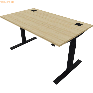 NowyStyl Schreibtisch eModel 2.0 140x80cm schwarz/natural country beec NowyStyl Schreibtisch eModel 2.0 140x80cm schwarz/natural country beec von NowyStyl