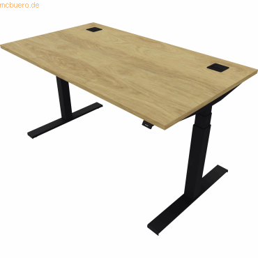 NowyStyl Schreibtisch eModel 2.0 140x80cm schwarz/natural hickory NowyStyl Schreibtisch eModel 2.0 140x80cm schwarz/natural hickory von NowyStyl