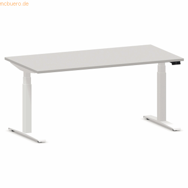 NowyStyl Schreibtisch eModel 2.0 180x100cm weiß/platinum NowyStyl Schreibtisch eModel 2.0 180x100cm weiß/platinum von NowyStyl