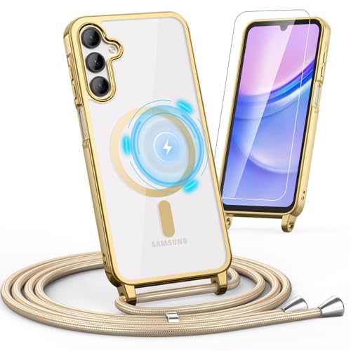 Noyabox HandyKette für Samsung Galaxy A35 Hülle mit Band, 1* Schutzfolie Magnetische Handyhülle für Samsung Galaxy A35 Necklace Schnur Schutzhülle mit Kordel zum Umhängen Case, Golden Noyabox HandyKette für Samsung Galaxy A35 Hülle mit Band, 1* Schutzfolie Magnetische Handyhülle für Samsung Galaxy A35 Necklace Schnur Schutzhülle mit Kordel zum Umhängen Case, Golden von Noyabox