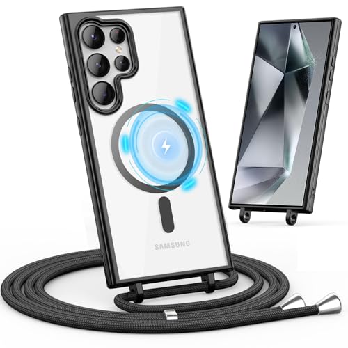 Noyabox HandyKette für Samsung Galaxy S23 Ultra Hülle mit Band, Magnetische Handyhülle für Samsung Galaxy S23 Ultra Necklace Schnur Schutzhülle mit Kordel zum Umhängen Case, Schwarz Noyabox HandyKette für Samsung Galaxy S23 Ultra Hülle mit Band, Magnetische Handyhülle für Samsung Galaxy S23 Ultra Necklace Schnur Schutzhülle mit Kordel zum Umhängen Case, Schwarz von Noyabox