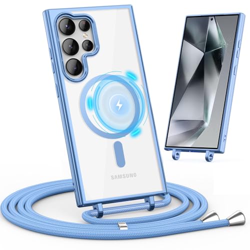 Noyabox HandyKette für Samsung Galaxy S25 Ultra Hülle mit Band, Magnetische Handyhülle für Samsung Galaxy S25 Ultra Necklace Schnur Schutzhülle mit Kordel zum Umhängen Case, Blau Noyabox HandyKette für Samsung Galaxy S25 Ultra Hülle mit Band, Magnetische Handyhülle für Samsung Galaxy S25 Ultra Necklace Schnur Schutzhülle mit Kordel zum Umhängen Case, Blau von Noyabox