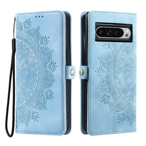 Noyabox Lederhülle für Google Pixel 9 Pro XL, Handyhülle Schutzhülle mit 3 Kartenfach Klapphülle mit Ständer Sonnenblumen-Totem Flipcase Tasche Geldbörse für Google Pixel 9 Pro XL, Blau Noyabox Lederhülle für Google Pixel 9 Pro XL, Handyhülle Schutzhülle mit 3 Kartenfach Klapphülle mit Ständer Sonnenblumen-Totem Flipcase Tasche Geldbörse für Google Pixel 9 Pro XL, Blau von Noyabox