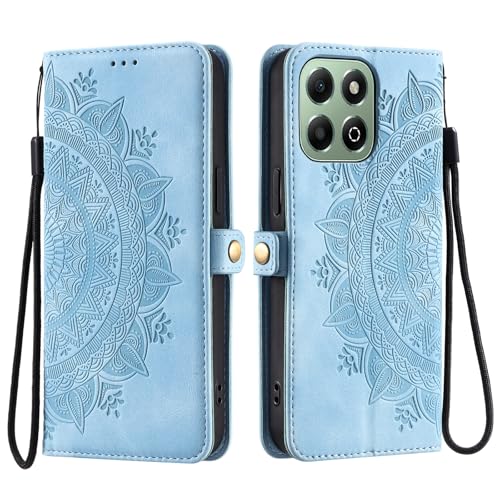 Noyabox Lederhülle für Honor X6a/X6b, Handyhülle Schutzhülle mit 3 Kartenfach Klapphülle mit Ständer Sonnenblumen-Totem Flipcase Tasche Geldbörse für Honor X6a/X6b, Blau Noyabox Lederhülle für Honor X6a/X6b, Handyhülle Schutzhülle mit 3 Kartenfach Klapphülle mit Ständer Sonnenblumen-Totem Flipcase Tasche Geldbörse für Honor X6a/X6b, Blau von Noyabox