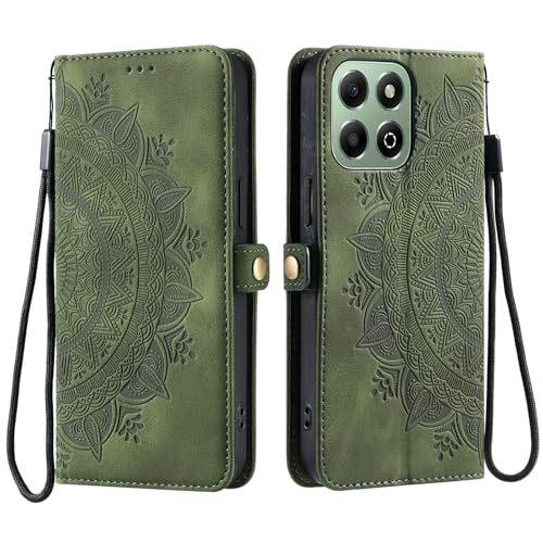 Noyabox Lederhülle für Honor X6a/X6b, Handyhülle Schutzhülle mit 3 Kartenfach Klapphülle mit Ständer Sonnenblumen-Totem Flipcase Tasche Geldbörse für Honor X6a/X6b, Grün Noyabox Lederhülle für Honor X6a/X6b, Handyhülle Schutzhülle mit 3 Kartenfach Klapphülle mit Ständer Sonnenblumen-Totem Flipcase Tasche Geldbörse für Honor X6a/X6b, Grün von Noyabox