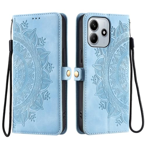 Noyabox Lederhülle für Xiaomi Redmi Note 14 4G, Handyhülle Schutzhülle mit 3 Kartenfach Klapphülle mit Ständer Sonnenblumen-Totem Flipcase Tasche Geldbörse für Xiaomi Redmi Note 14 4G, Blau Noyabox Lederhülle für Xiaomi Redmi Note 14 4G, Handyhülle Schutzhülle mit 3 Kartenfach Klapphülle mit Ständer Sonnenblumen-Totem Flipcase Tasche Geldbörse für Xiaomi Redmi Note 14 4G, Blau von Noyabox