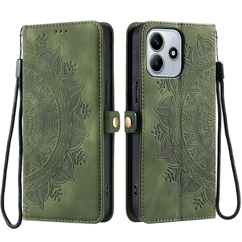 Noyabox Lederhülle für Xiaomi Redmi Note 14 4G, Handyhülle Schutzhülle mit 3 Kartenfach Klapphülle mit Ständer Sonnenblumen-Totem Flipcase Tasche Geldbörse für Xiaomi Redmi Note 14 4G, Grün Noyabox Lederhülle für Xiaomi Redmi Note 14 4G, Handyhülle Schutzhülle mit 3 Kartenfach Klapphülle mit Ständer Sonnenblumen-Totem Flipcase Tasche Geldbörse für Xiaomi Redmi Note 14 4G, Grün von Noyabox