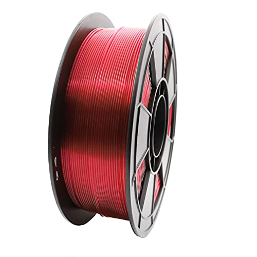 3D Filament PLA 1,75mm 1kg netto in verschiedenen Farben (Transparent Rot) von Noyes
