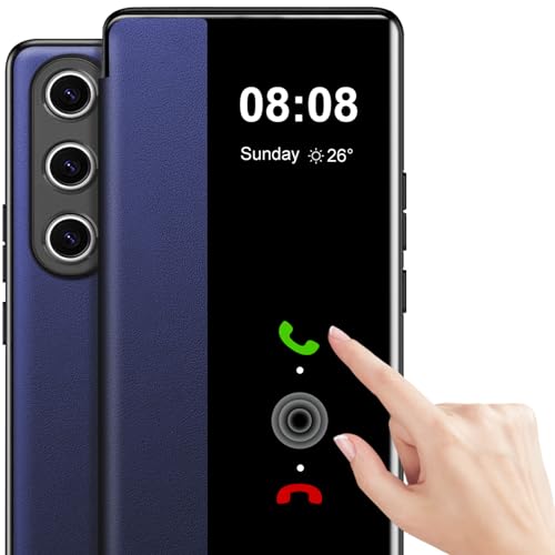 Handyhülle für Samsung Galaxy S25 Ultra Hülle Clear View [Touchscreen View]für Samsung Galaxy S25 Ultra 5G Hülle Weiche View Flip Leder Stoßfest Schutzhülle Case für Samsung S25 Ultra Hülle Clear View von Nshkeji