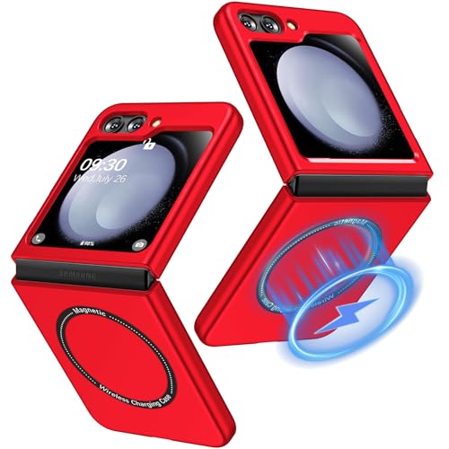 [NO.1 Magnetisch] für Samsung Galaxy Z Flip 6 Hülle mit Mag-Safe [Anti-Fingerabdruck] Harte PC Stoßfest Handyhülle für Samsung Galaxy Flip 6 Case Kratzfest Dünn Schutzhülle für Samsung Flip 6 5G Hülle von Nshkeji