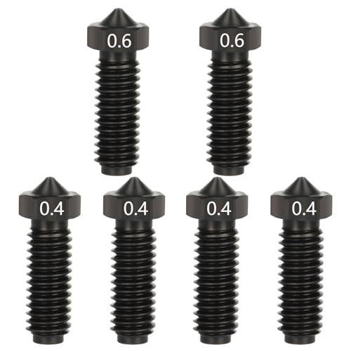 Nssnlur 6 Stück Gehärtetem Stahl Düse 4Pcs 0.4mm, 6Pcs 0.6mm, Kobra 2 Nozzle 3D Drucker Hardened Steel Extruder Hotend Nozzle für Anycubic Kobra 2/Kobra 2 Pro/Kobra 2 Neo/Kobra 2 Plus/Kobra 2 Max Nssnlur 6 Stück Gehärtetem Stahl Düse 4Pcs 0.4mm, 6Pcs 0.6mm, Kobra 2 Nozzle 3D Drucker Hardened Steel Extruder Hotend Nozzle für Anycubic Kobra 2/Kobra 2 Pro/Kobra 2 Neo/Kobra 2 Plus/Kobra 2 Max von Nssnlur