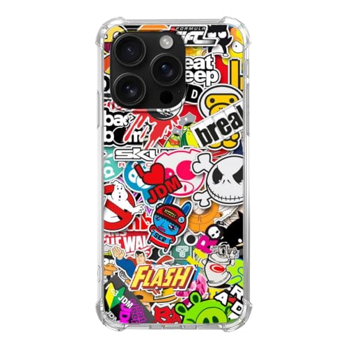 Nsydnbly Pop Culture Pop-Art Collage Handyhülle Kompatibel mit iPhone 16 Pro Max, Aesthetic Cartoon Sticker Bomb Handyhülle für iPhone 16 Pro Max, Trendy Cool TPU Case Cover Nsydnbly Pop Culture Pop-Art Collage Handyhülle Kompatibel mit iPhone 16 Pro Max, Aesthetic Cartoon Sticker Bomb Handyhülle für iPhone 16 Pro Max, Trendy Cool TPU Case Cover von Nsydnbly
