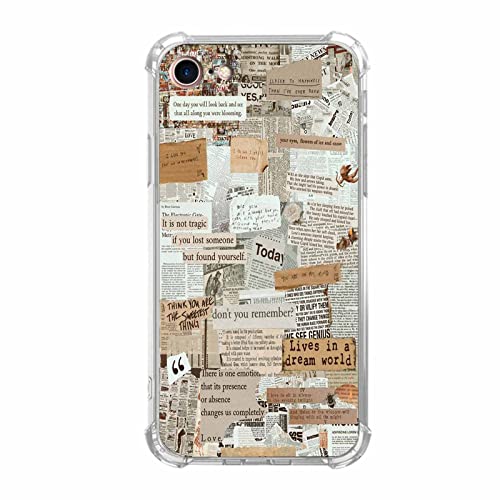Nsyosio Retro-Zeitungs-Collage-Schutzhülle für iPhone 7/8/SE2/SE3, ästhetisches Muster aus altem Papier, einzigartige, trendige TPU-Schutzhülle, kompatibel mit iPhone 7/8/SE2/SE3 Nsyosio Retro-Zeitungs-Collage-Schutzhülle für iPhone 7/8/SE2/SE3, ästhetisches Muster aus altem Papier, einzigartige, trendige TPU-Schutzhülle, kompatibel mit iPhone 7/8/SE2/SE3 von Nsyosio