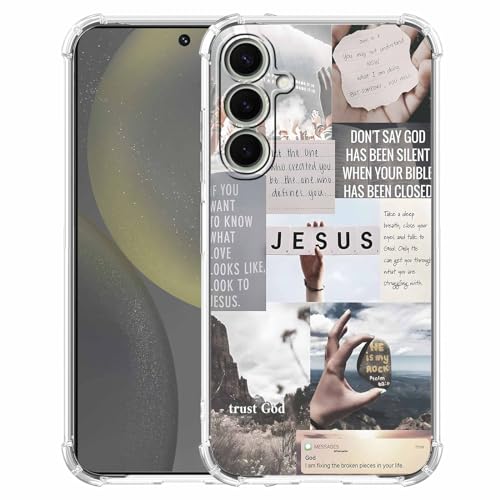 Nsyosio Schutzhülle für Samsung Galaxy S24, christlicher Bibelvers und Spruch Collage, einzigartige, weiche TPU-Schutzhülle, kompatibel mit Galaxy S24 Nsyosio Schutzhülle für Samsung Galaxy S24, christlicher Bibelvers und Spruch Collage, einzigartige, weiche TPU-Schutzhülle, kompatibel mit Galaxy S24 von Nsyosio