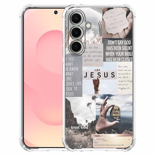 Nsyosio Schutzhülle für Samsung Galaxy S25 +, christlicher Bibelvers und Spruch Collage, einzigartige, weiche TPU-Schutzhülle, kompatibel mit Galaxy S25 Plus Nsyosio Schutzhülle für Samsung Galaxy S25 +, christlicher Bibelvers und Spruch Collage, einzigartige, weiche TPU-Schutzhülle, kompatibel mit Galaxy S25 Plus von Nsyosio
