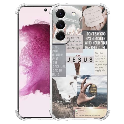 Nsyosio Schutzhülle für Samsung Galaxy S22, christlicher Bibelvers und Spruch Collage, einzigartige, weiche TPU-Schutzhülle, kompatibel mit Galaxy S22 Nsyosio Schutzhülle für Samsung Galaxy S22, christlicher Bibelvers und Spruch Collage, einzigartige, weiche TPU-Schutzhülle, kompatibel mit Galaxy S22 von Nsyosio
