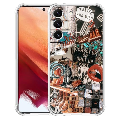Nsyosio Western-Cowboy-Cowgirl-Hülle, kompatibel mit Galaxy A14, Retro-Landkunst-Collage, trendige, weiche TPU-Schutzhülle für Samsung Galaxy A14 Nsyosio Western-Cowboy-Cowgirl-Hülle, kompatibel mit Galaxy A14, Retro-Landkunst-Collage, trendige, weiche TPU-Schutzhülle für Samsung Galaxy A14 von Nsyosio