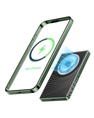 Ntaanoo Power Bank Fast Wireless Charging 10000mAh Ntaanoo Powerbank Kabelloses, Ultra-schlankes 10000mAh Power Bank Wireless, Magnetische Powerbank 20W PD Schnellladung Akkuspack Induktives von Ntaanoo