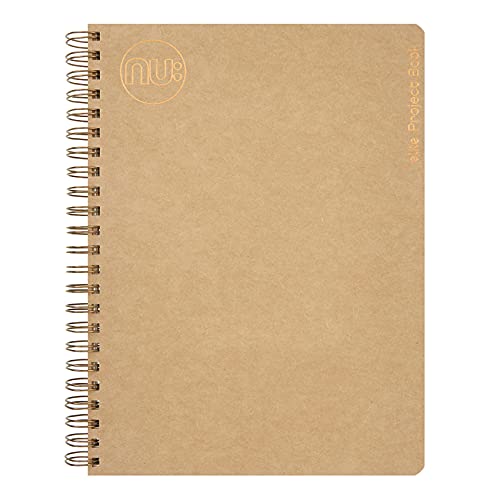 Nu: Notebooks – Kraft Range – Manilla Spiralbindung, A4 Projektbuch, Schreibwaren-Notizbücher, professioneller Notizblock, braun, 160 Seiten von Nu: