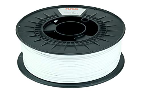 NuNus PETG Filament 1KG - 1,75mm Polyethylenterephthalat Lebensmittelecht Filament *Premium Qualität für 3D Drucker, 3D Stift (1.75mm, weiß) von NuNus