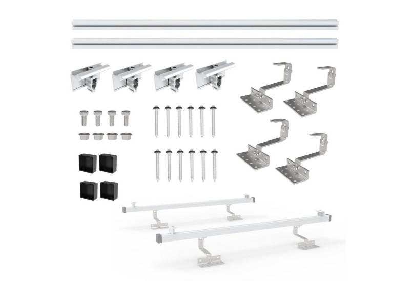 NuaSol Solarmodul-Halterung Ziegeldach Photovoltaik Befestigung, (für 1 Solarmodule) von NuaSol