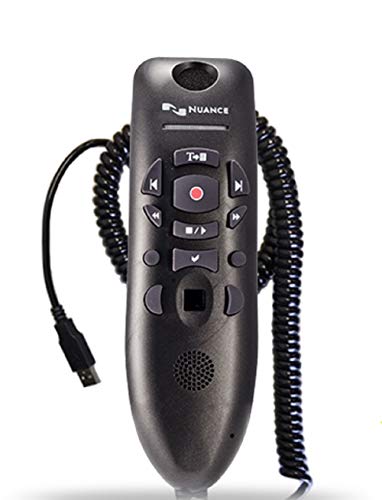 Nuance PowerMic III Mikrofon für Drachen, Spiralkabel (ausziehbar auf 4,2 m), Diktieren von Dokumenten und steuern Sie Ihren PC – Alles per Stimme, [PC Disc] von Nuance