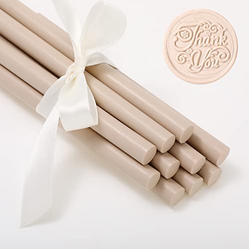 15 Stücke Klebepistole Siegelstempel Wachs Sticks, Versandfähige Siegelwachs Sticks für Wachs Siegelstempel, Schön für Hochzeit Einladungen, Kartenumschläge, Weihnachten Geschenk (Nackt) von Nuanchu