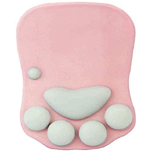 Nudeg Niedliches 3D Maus Kissen mit Weichem Silikon Handgelenk StüTzen StüTze Kissen - rutschfeste Premium Maus Matte mit Ergonomischem Komfort (Rosa) von Nudeg