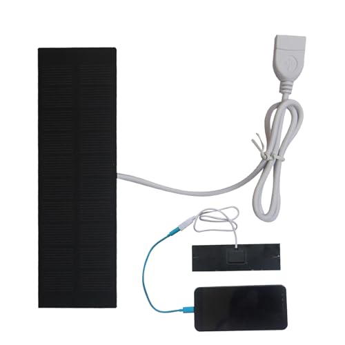 Solarpanel-Ladegerät – 3W tragbares Solar-Ladegerät, schnellladendes USB-Ladegerät Batteriebank, ideal für Camping, Wandern und Reisen (14,8x4,5 cm) von Nudorpn