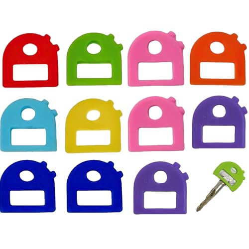 11PCS-Schlüsselabdeckungen, dehnbare Silikonschlüsselkennungen, 1x1 Farbkenner farbcodierte ID-Etiketten für Standard-Flat-House-Schlüssel 11PCS-Schlüsselabdeckungen, dehnbare Silikonschlüsselkennungen, 1x1 Farbkenner farbcodierte ID-Etiketten für Standard-Flat-House-Schlüssel von Nuelreva