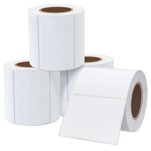 4pcs Thermo-Druckerbezeichnungen 500 Blätter 30x20 '' Kleber Etikettenaufkleber Keine Bänder tragen wärme thermische Etiketten für Drucker, für persönliche und business Usethermal von Nuelreva